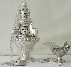 French Antique Solid Silver Thurible